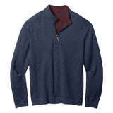 Tommy Bahama New Flipsider Reversible Half-Zip Sweater Island Navy Heather, M