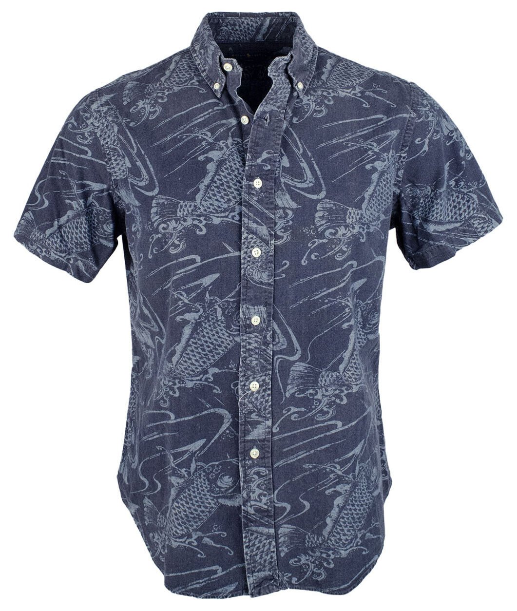 Ralph Lauren Men's Slim Fit Koi Fish Short Sleeve Shirt