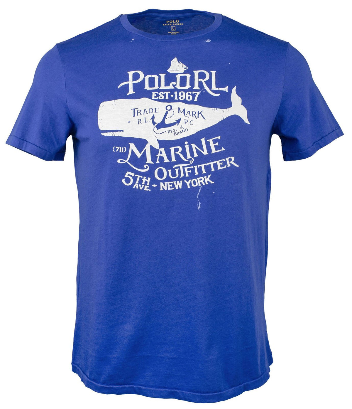 Polo Ralph Lauren Men's Whale Cotton Graphic T-Shirt Deep Royal Blue Small