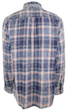 Tommy Bahama Mens Big & Tall Indigo Beach Paid Shirt (2XLT, Bering Blue)