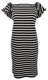 Lauren Ralph Lauren Women's Off-the-Shoulder Striped Dress-PB-L