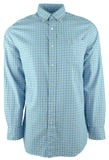 Men's Checkered Oxford Button Down Shirt-OC-S