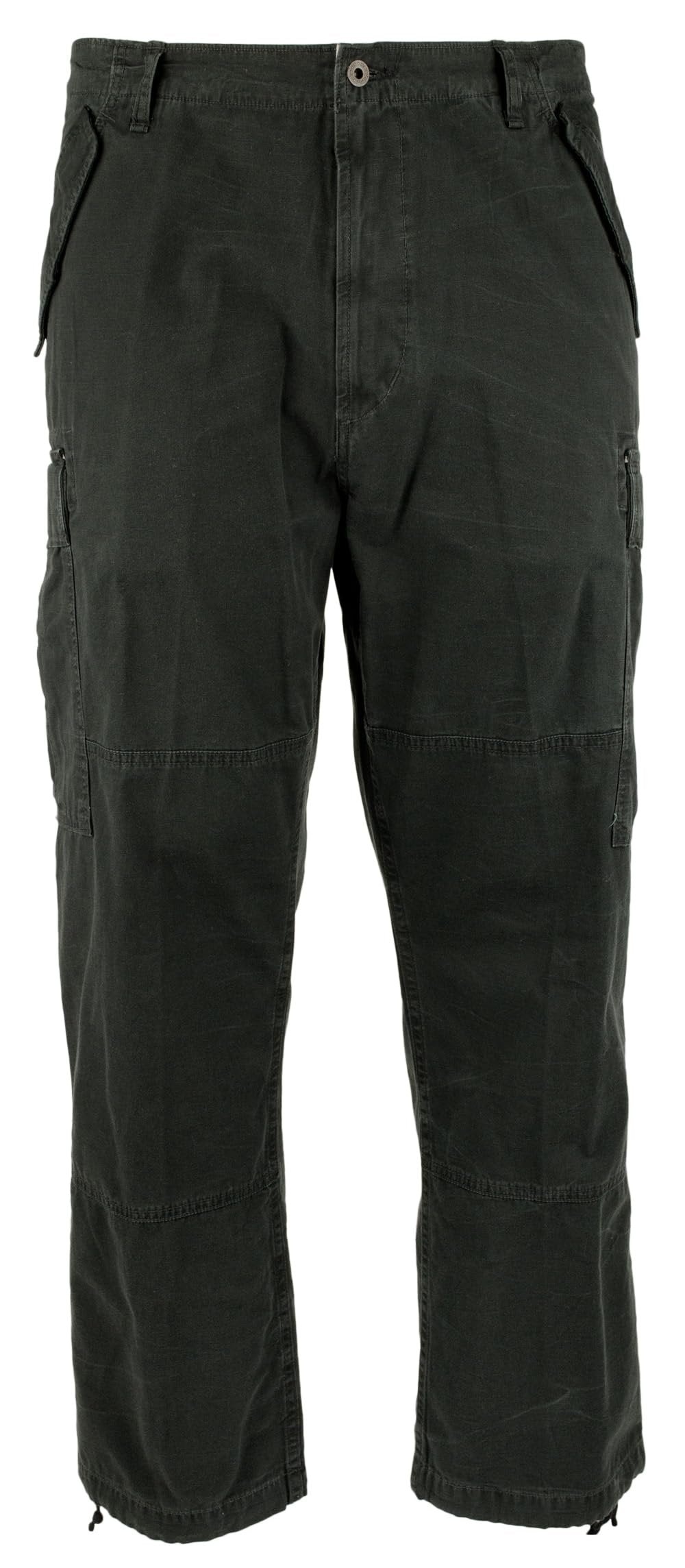 POLO RALPH LAUREN Men's Big & Tall Slub Canvas Classic Fit Cargo Pant Blck 48Bx32 Black