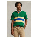 $125 Polo Ralph Lauren Classic Fit Striped Jersey Rugby Shirt, Green Multi, XXL