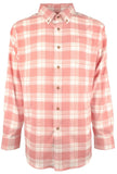 Men's Flannel Milton Plaid Long Sleeve Sport Shirt HMRd XL