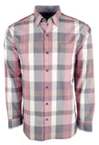 Camisas de manga larga a cuadros Marabella de Tommy Bahama para hombre, color fucsia y rojo, talla pequeña