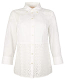 Tory Burch Women's Patchwork Eyelet Shirt Blouse