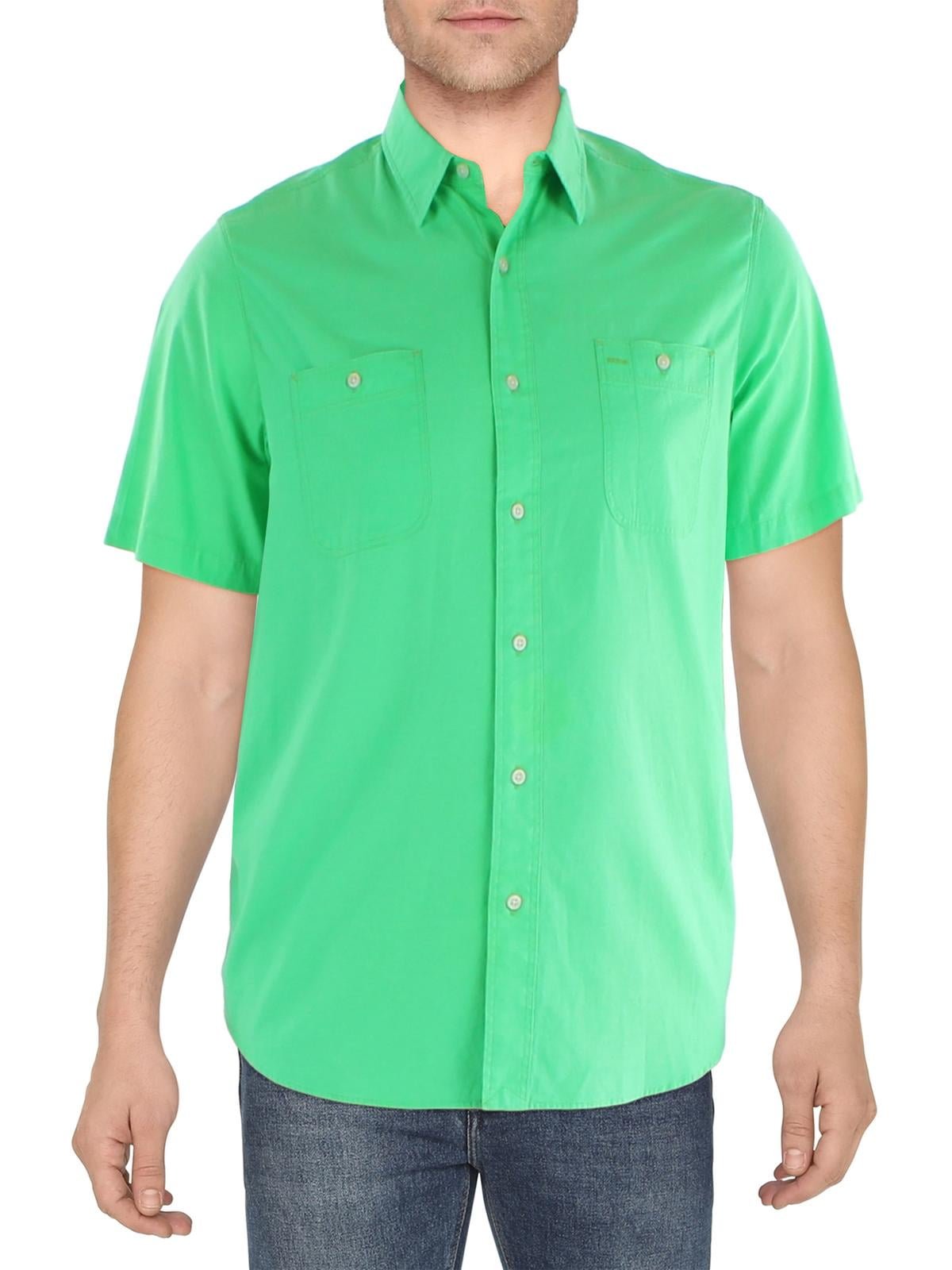 Polo Ralph Lauren Mens Solid Cotton Button-Down Shirt