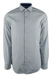 Michael Kors Men's Long Sleeve Dash Pattern Slim Fit Shirt