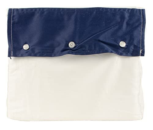 Organic Sateen Border Twin Duvet Cover PNvy 66X86 Inches