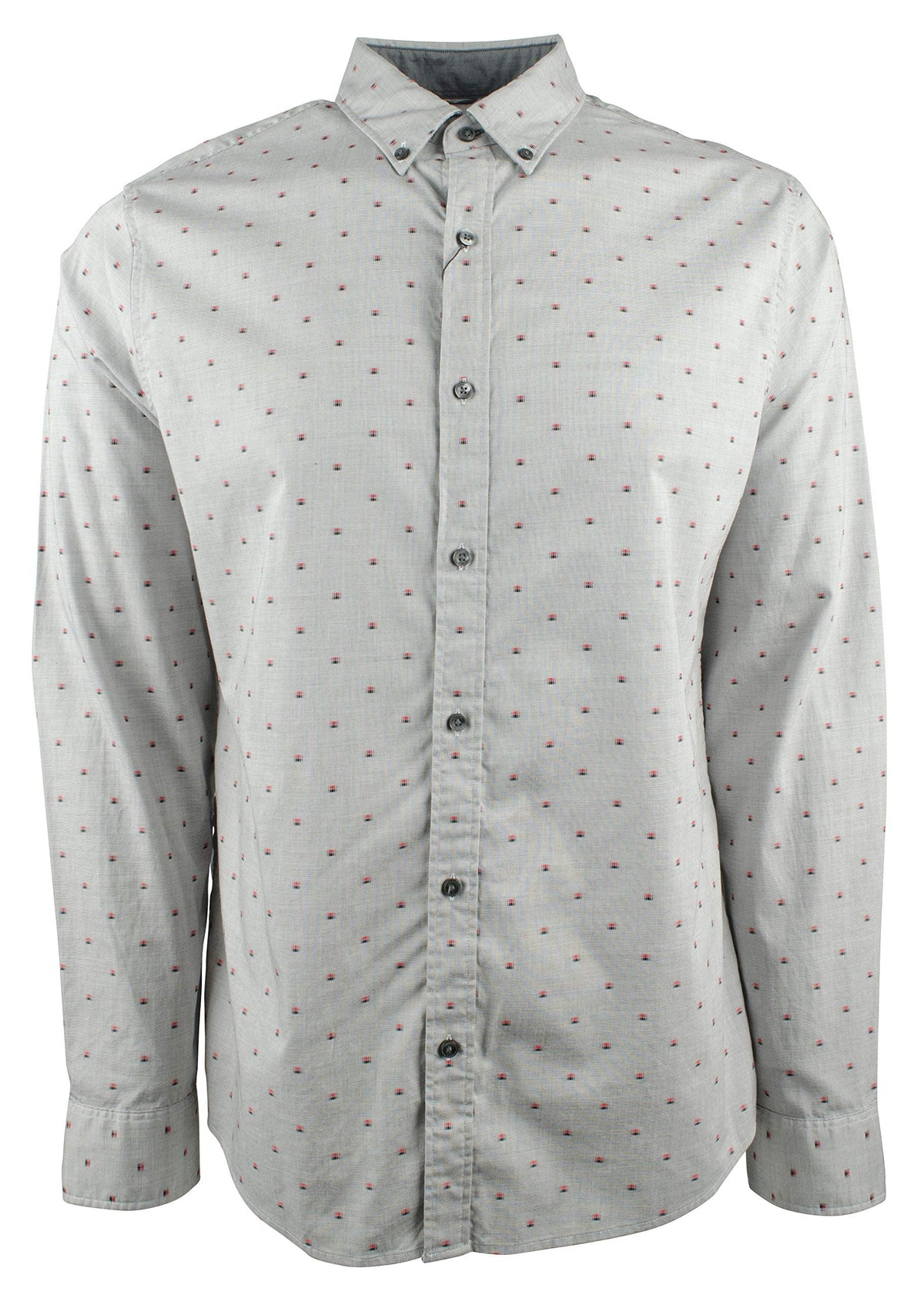 Michael Kors Men's Dobby Slim Fit Long Sleeve Shirt PR XL