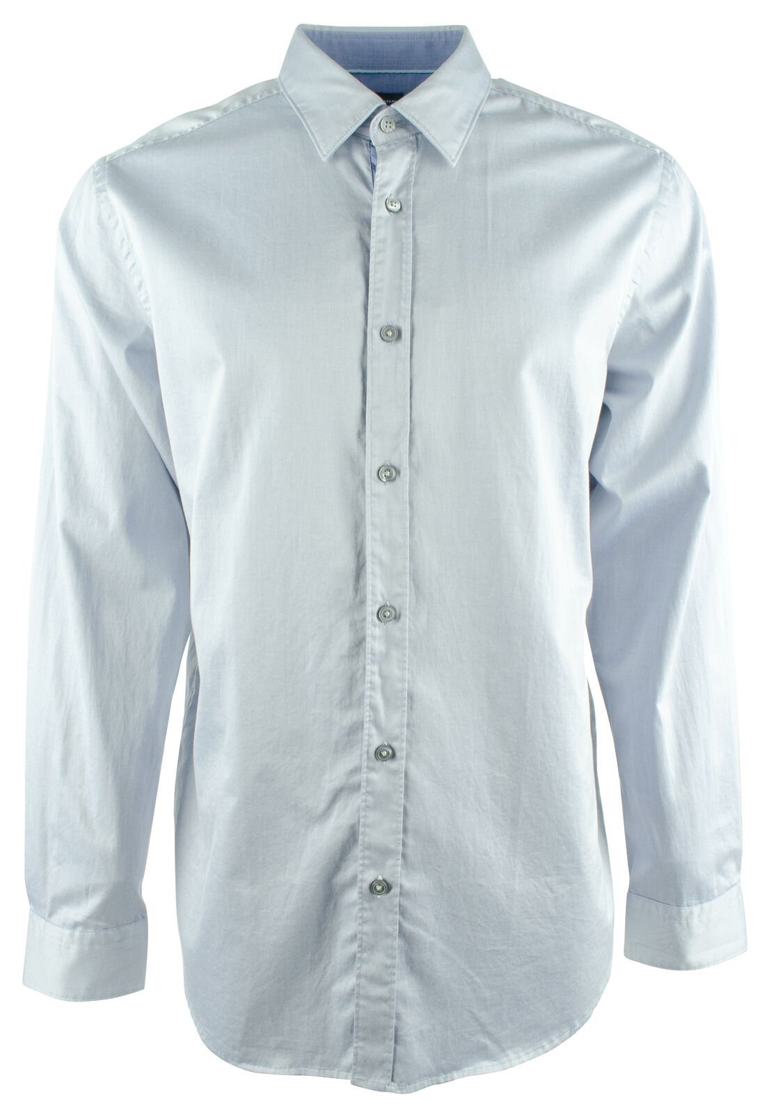 Hugo Boss Men's Lukas Regular Fit Long Sleeve Shirt Open Blue