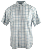 Men's Island Zone Check O Lada Silk Blend Camp Short Sleeve Shirt