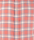 Men's Hemp Blend Headland Bayfront Plaid Sport Shirt MR Large Mineral Red