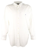 POLO RALPH LAUREN Men's Big & Tall Long Sleeve Classic Fit Performance Twill Shirt 4XLT White
