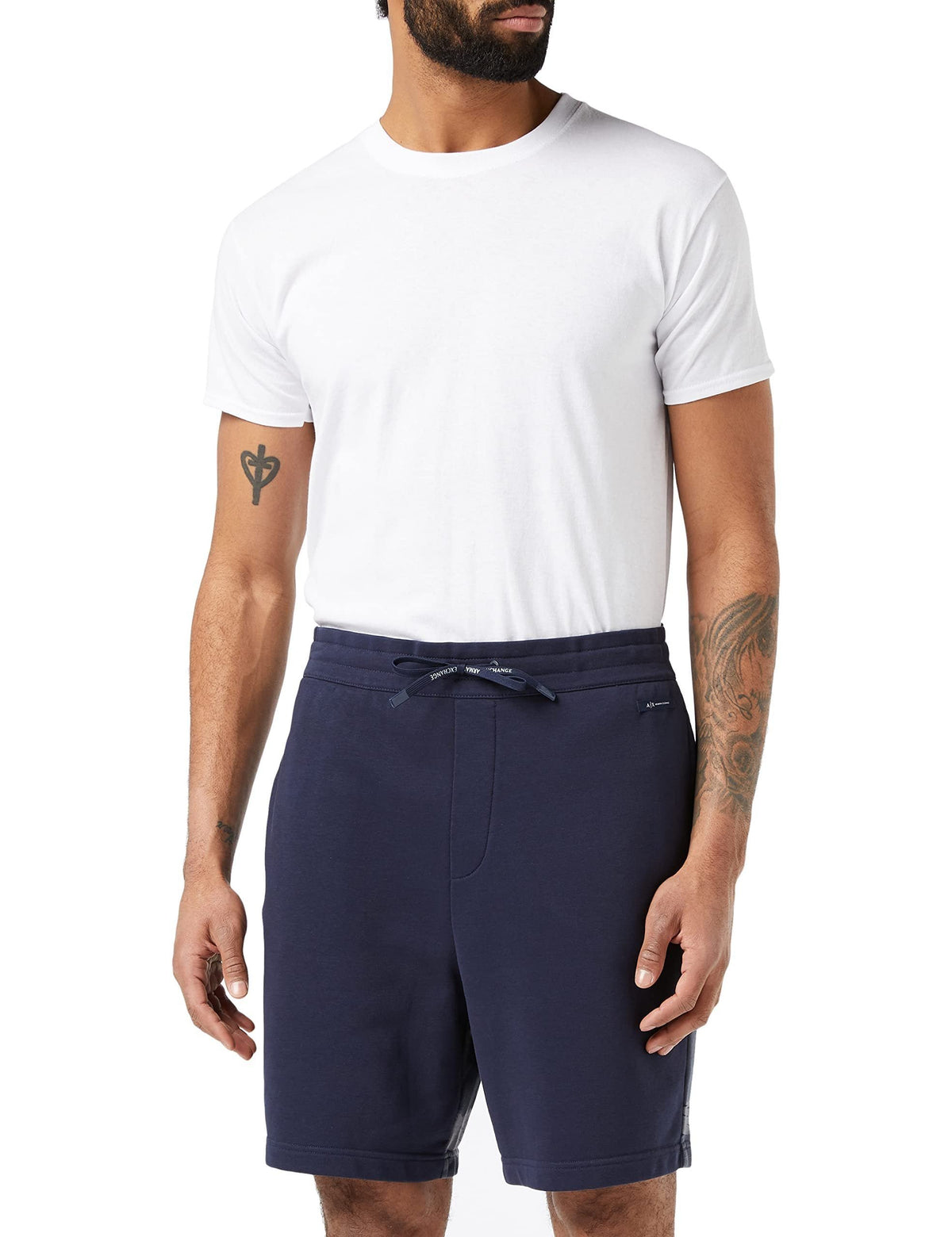 A/X Armani Exchange Men's Elastic-Waist Embossed Logo Shorts