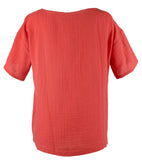 Eileen Fisher Women's Organic Cotton Lofty Gauze Bateau Neck Boxy Top
