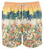 Tommy Bahama Naples Sunrise Scenic 6" Swim Trunks (Color: Orange Ray, Size XL)