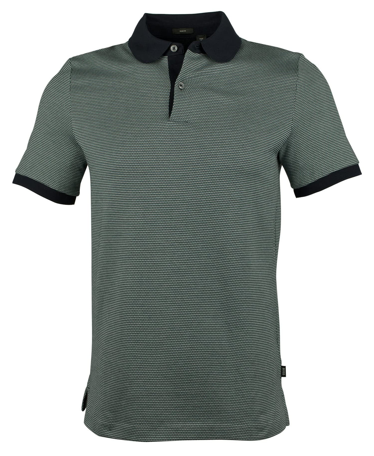 Hugo Boss Men's Slim Fit Penrose Patterned Polo Shirt-BG-Medium Bright Green
