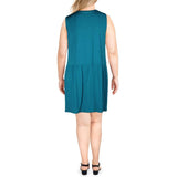 Eileen Fisher Womens Plus Tencel Drop Waist Tank Dress Blue