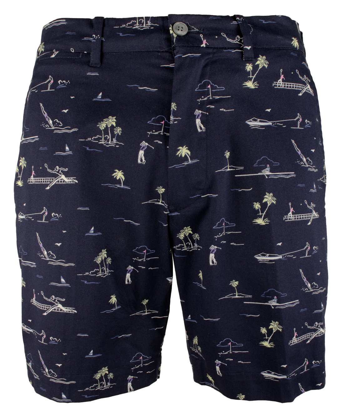 Polo Ralph Lauren Men's Classic Fit Print Golf Shorts Multi Navy Blue 32