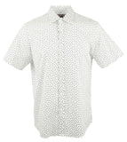 Michael Kors Men's Trim Stretch Button Front Short Sleeve Shirt-M-XL