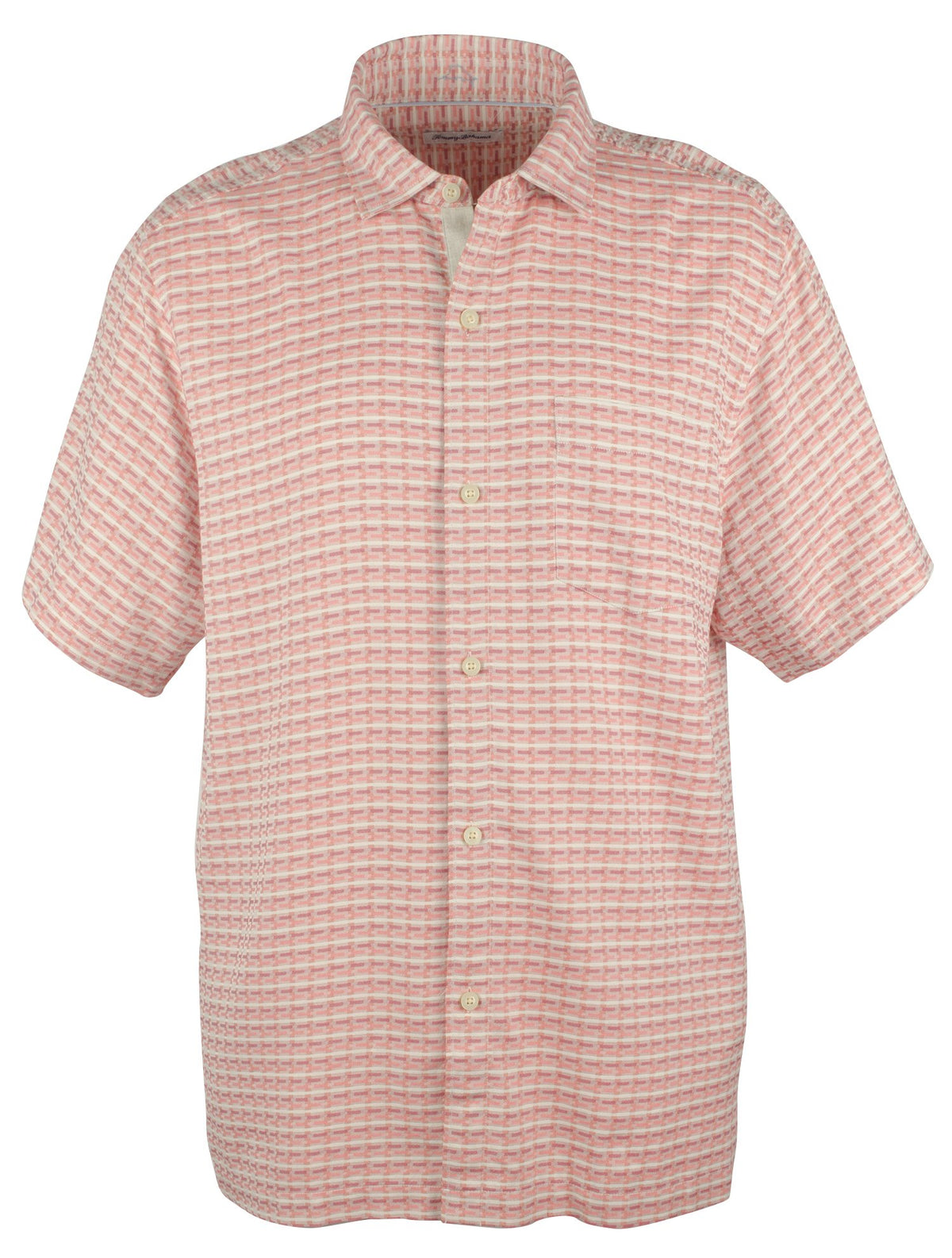Camisas de manga corta Tommy Bahama Geovanni Geo para hombre, color Habana, talla pequeña