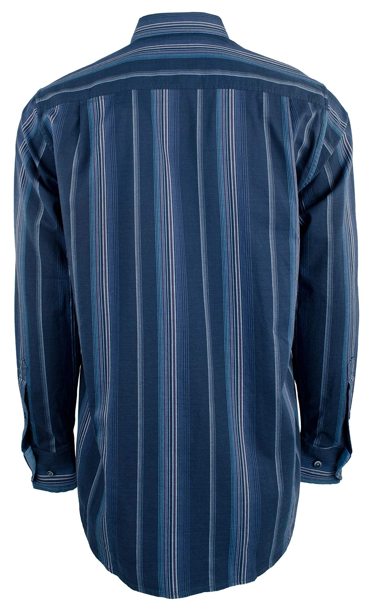 Tommy Bahama Men's Sail Over Stripe Long Sleeve Button Down Shirt Ocean Deep Small