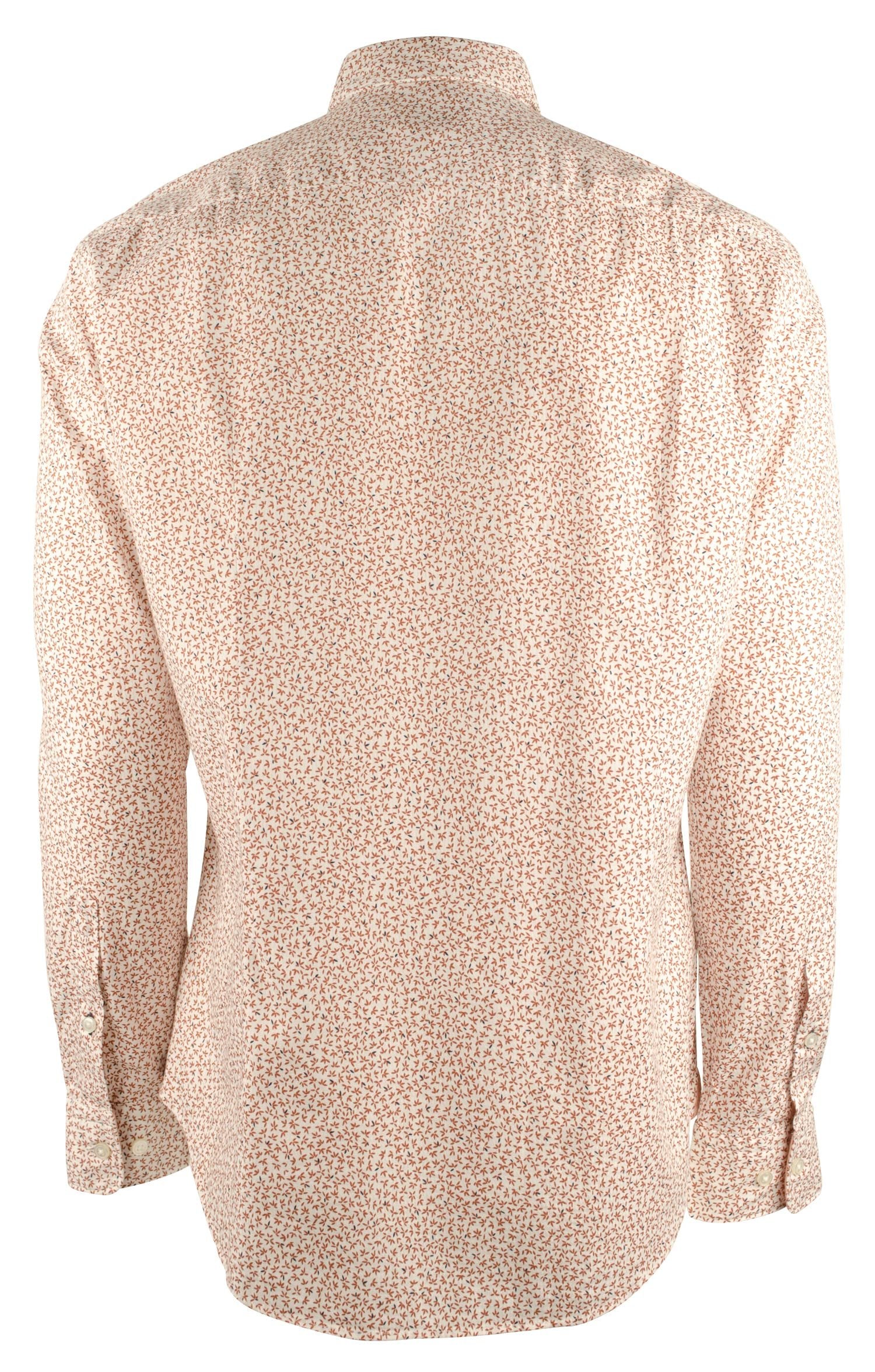 Hugo Boss Men's Robbie Sharp Fit Long Sleeve Button Down Shirt 2XL Open Orange