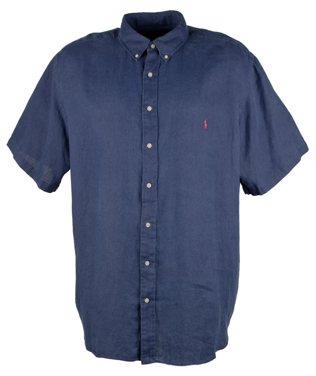 Polo  Big & Tall Short Sleeve Linen Woven Holiday Navy 3XB