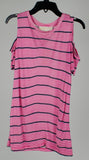 Customer Retun Michael Kors Women's Striped Cutout Accented Short Sleeved