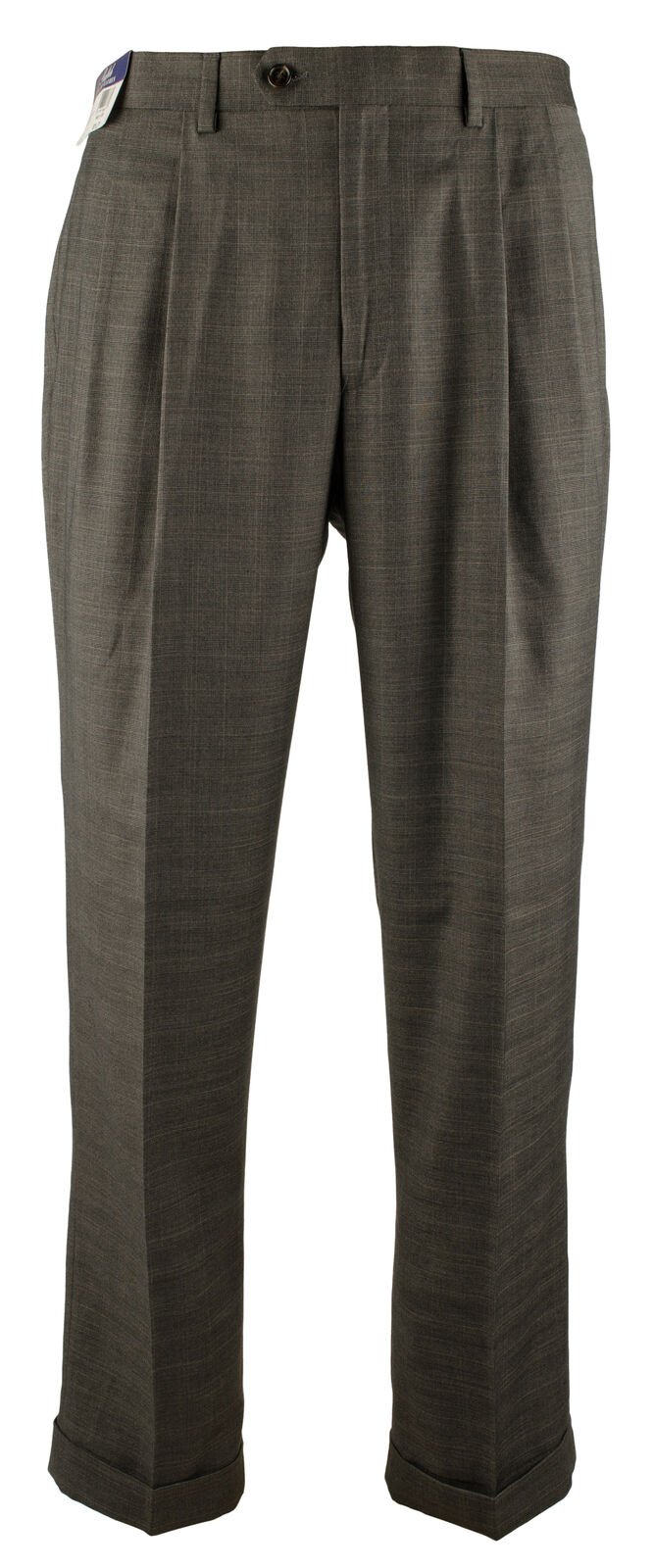 Ralph Lauren Men's Comfort Flex Pleated Cuffed Hem Dress Pants Olv 34WX30L