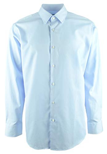 Hugo Boss Men's Enzo Regular Fit Woven Long Sleeve Shirt 17.5-34-35 Pastel Blue