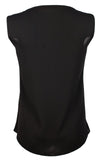 Lauren by Ralph Lauren Women's Tank Overlay Blouse Black XL