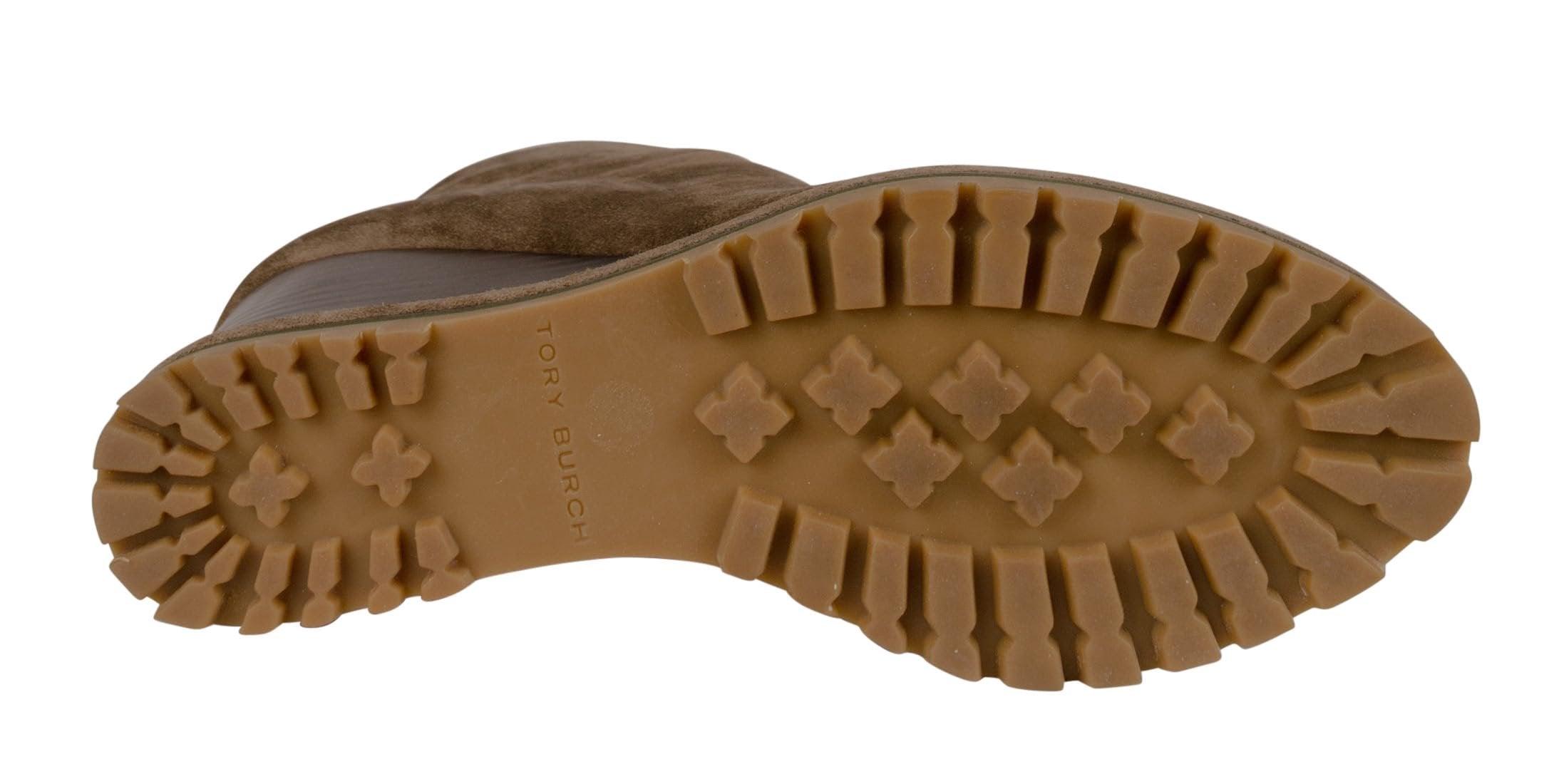 Tory Burch Logo 85 mm Lug Sole Wedge Bootie River Rock/River Rock 6 M
