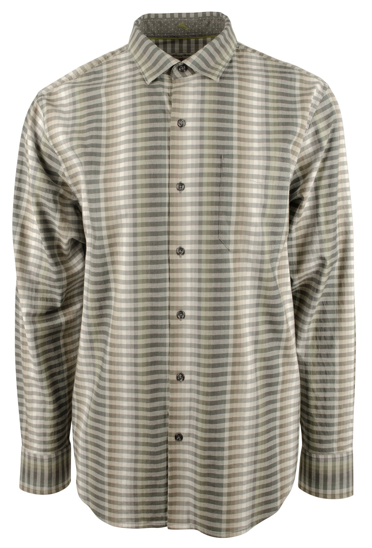 Tommy Bahama Men's Surf Springs Long Sleeves Shirt-BLK-Medium