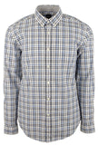Hugo Boss Men's Rod Plaid Slim Fit Long Sleeves Shirt-MB-Large Medium Blue
