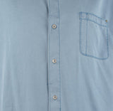 Men's Long Sleeve Tahitian Camp Shirt (Mambo Blue, 4XLT)