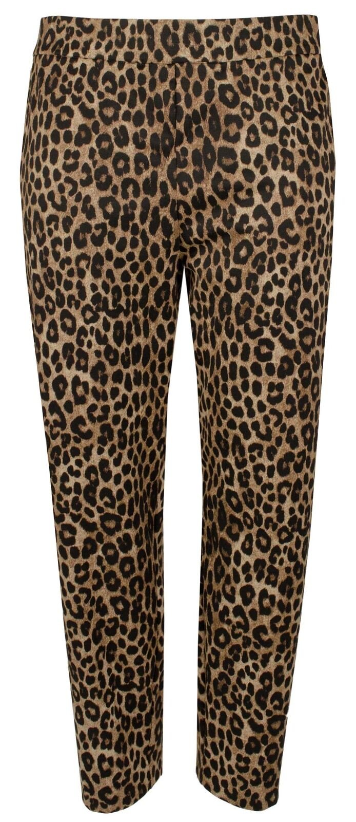Michael Kors Plus Size Cheetah Print Ponte Knit Pull On Ankle Pants 3X