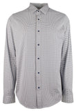 Michael Kors Men's Stretch Gingham Slim Fit Long Sleeve Shirt Blck XX-Large Black
