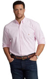 Polo Ralph Lauren POLO RALPH LAUREN Men's Big and Tall Long-Sleeve Solid Oxford Shirt (CheckrdPink, 2XB)