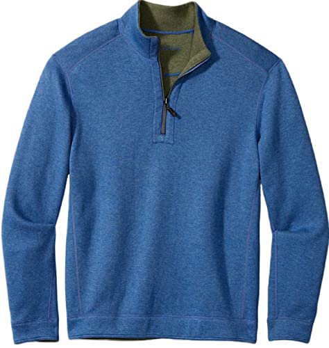 Sudadera Tommy Bahama Flipshore de manga larga para hombre, talla grande y alta, color cobalto brillante 4XB