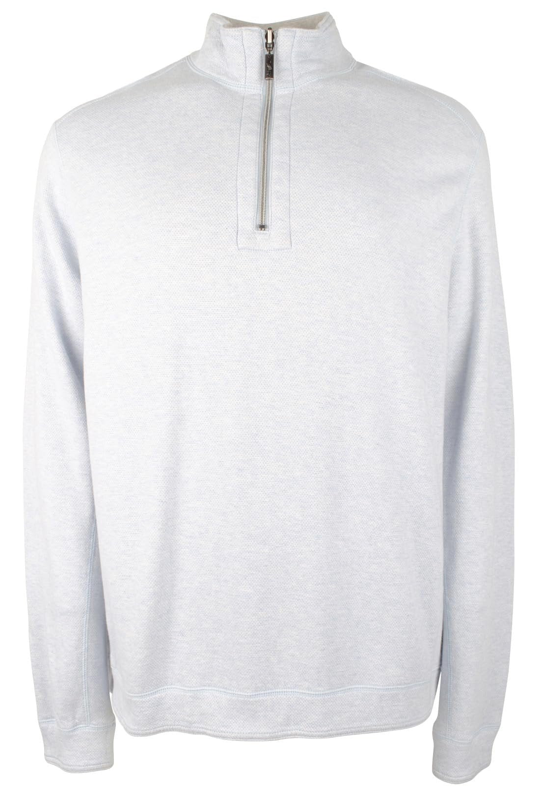 Tommy Bahama Men's Big & Tall Flipshore Half Zip Sweatshirt Pullover Air Blue Heather 2XLT