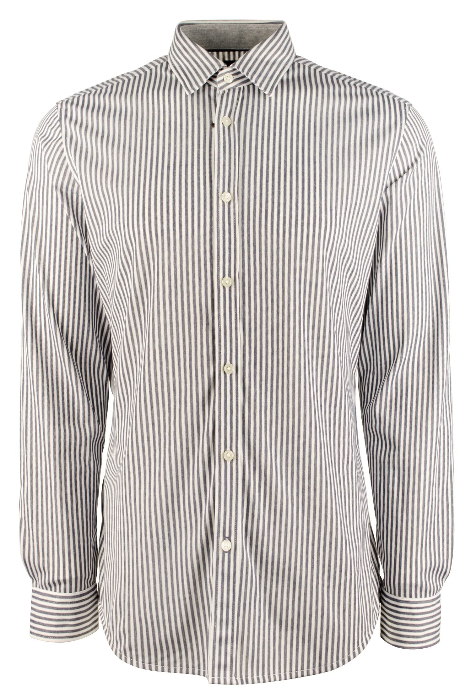 Hugo Boss Men's Lukas Regular Fit Long Sleeve Shirt-DB-Large Dark Blue