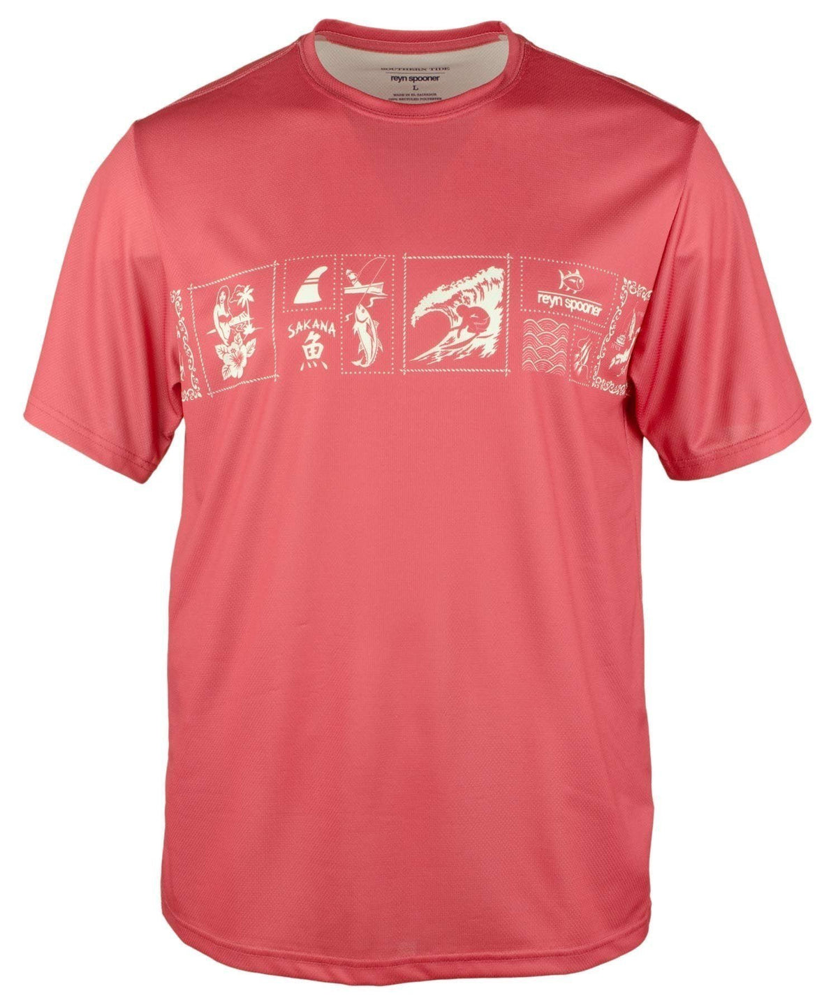 Southern Tide Men's Reyn Spooner Bandana Performance Tee Roman Red Large