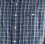 Polo Ralph Lauren Long-Sleeve Checked Linen-Blend Workshirt, Red, L