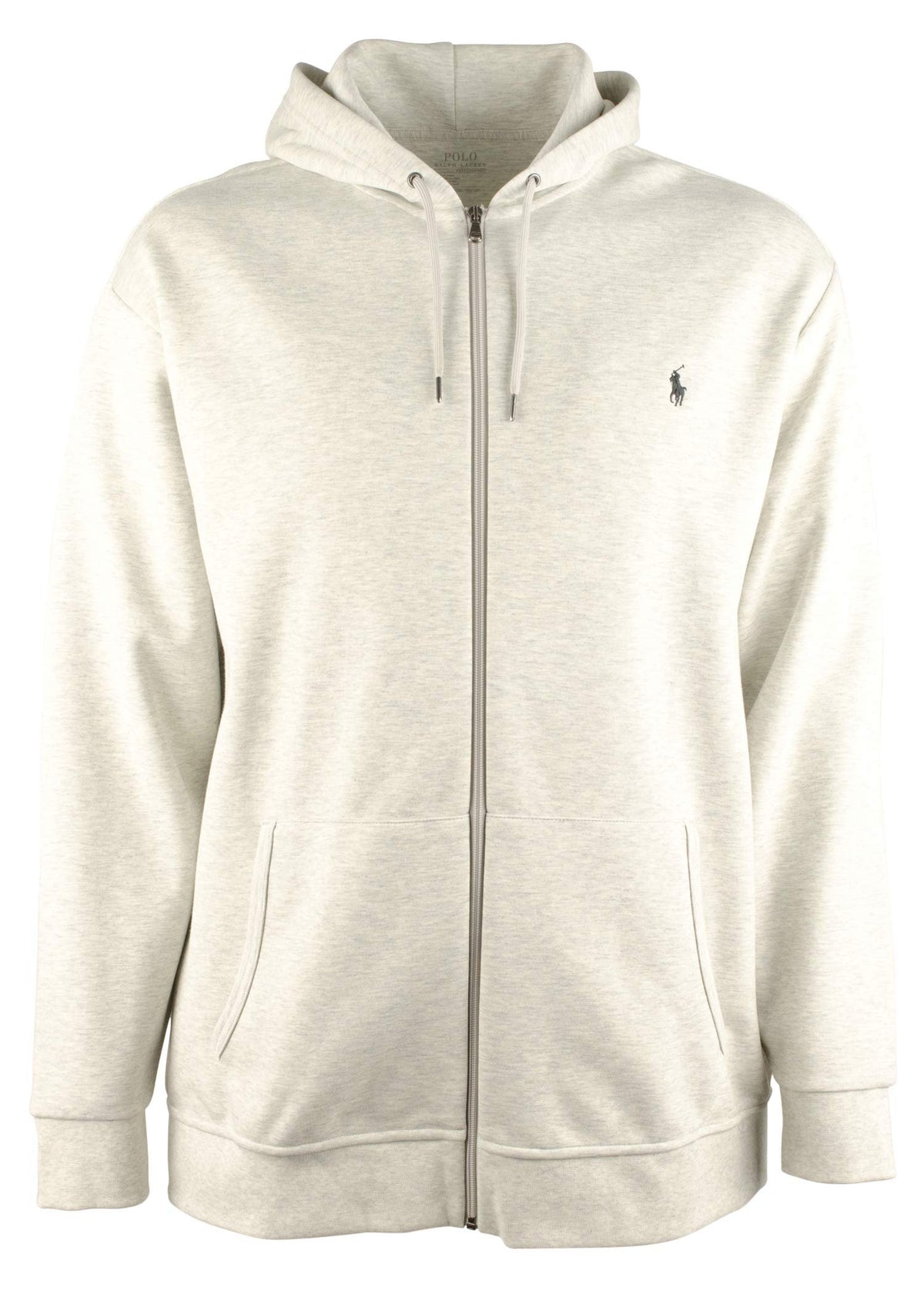 POLO RALPH LAUREN Men's Big & Tall Double Knit Full Zip Hoodie GryH 4XLT Grey Heather