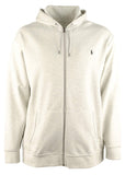 POLO RALPH LAUREN Men's Big & Tall Double Knit Full Zip Hoodie GryH 4XLT Grey Heather