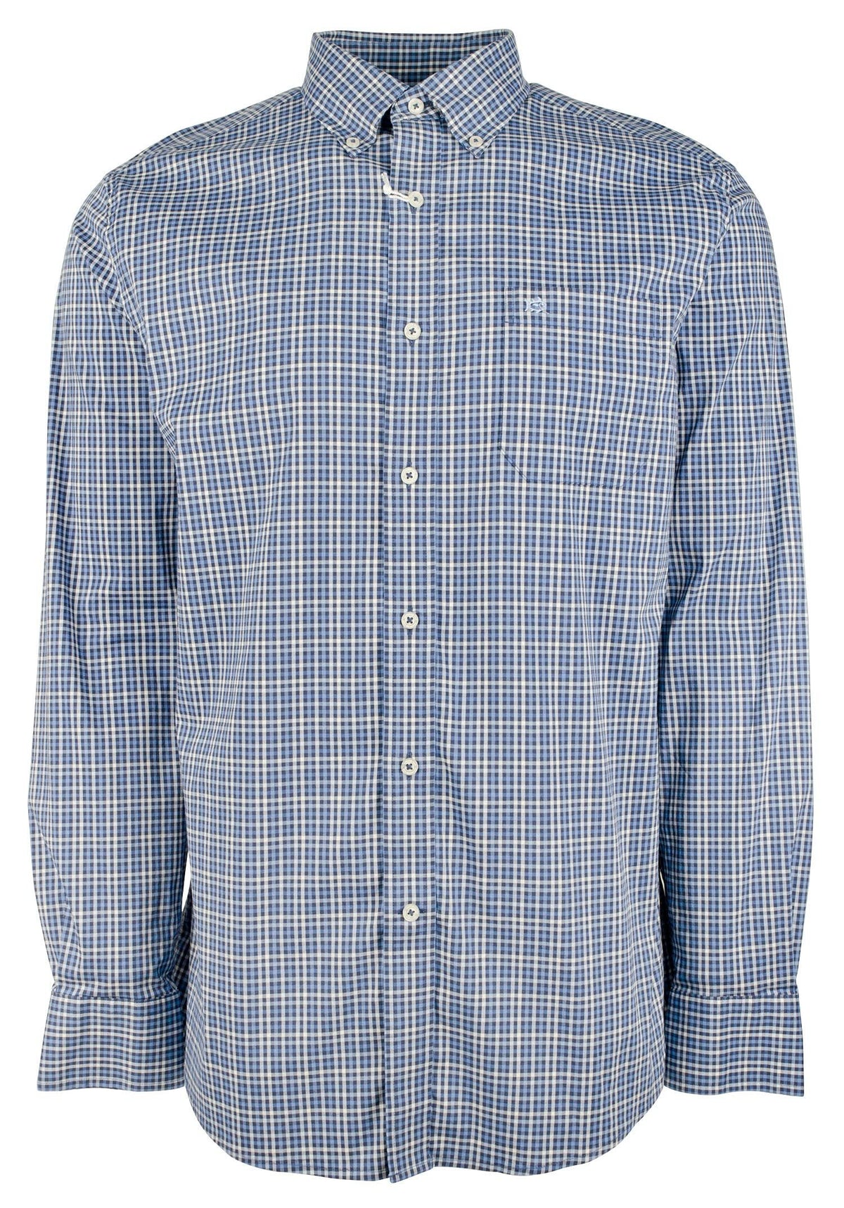 Southern Tide Men's Costal Passage Tattersal Long Sleeve Shirts True Navy Medium