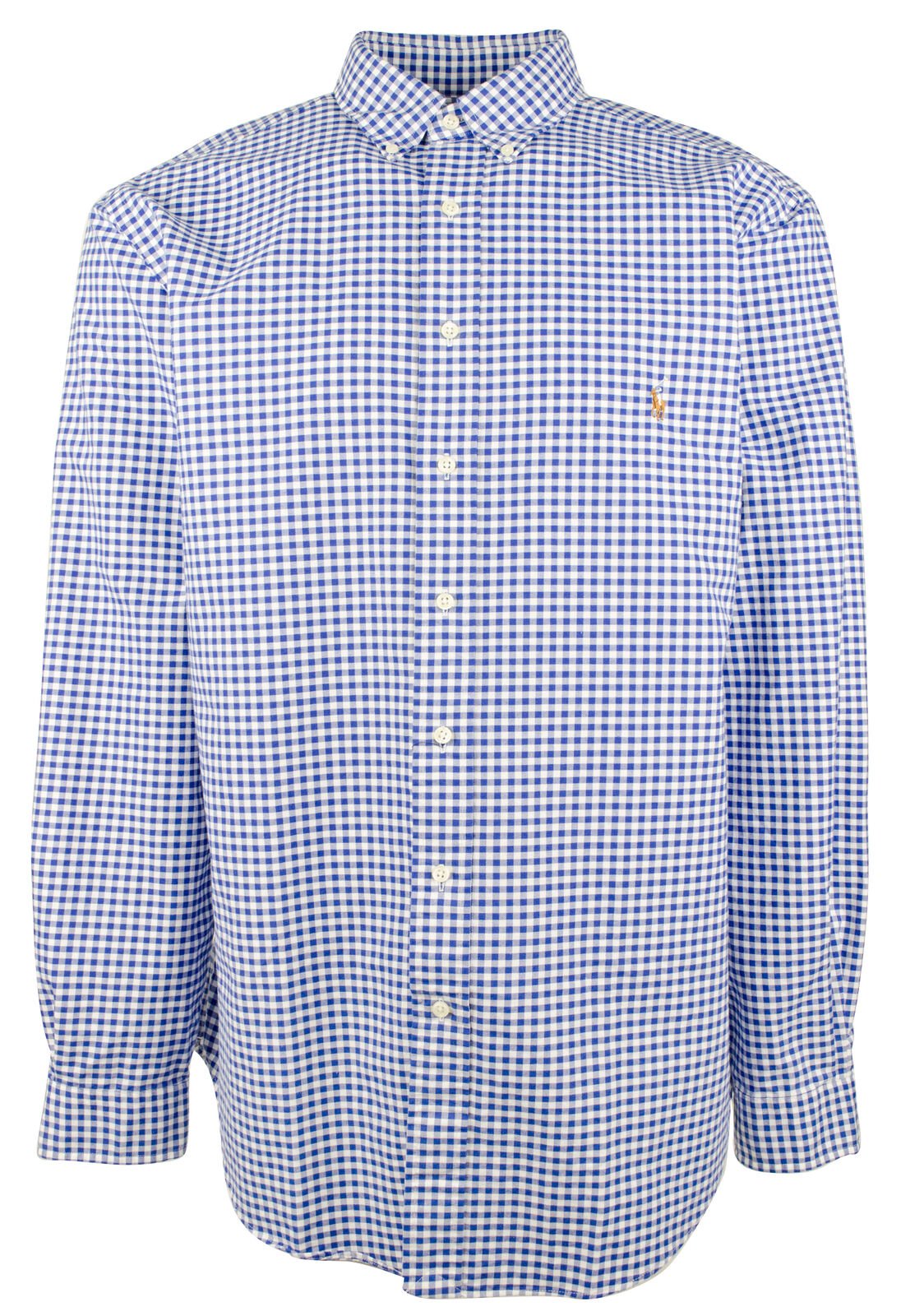 Polo Ralph Lauren Men's Big and Tall Oxford Long Sleeve Shirt BW LT